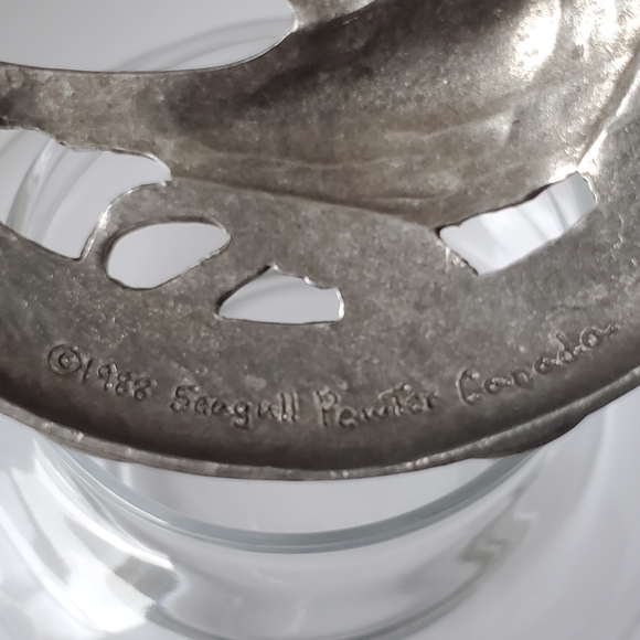 Vintage Seagull Pewter Canada 1988 Two Love Birds Potpourri Holder Trinket Box - Picture 4 of 7